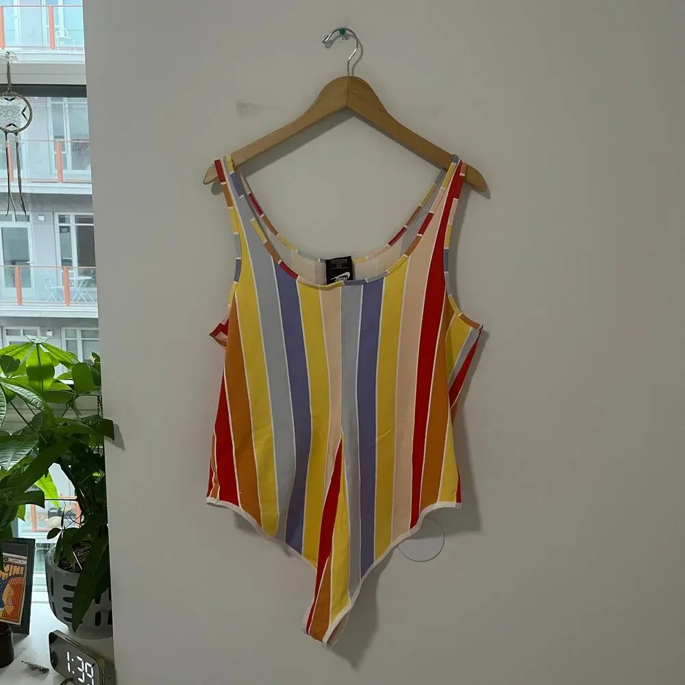 NEW Nike Rainbow Stripe Bodysuit Size 1X